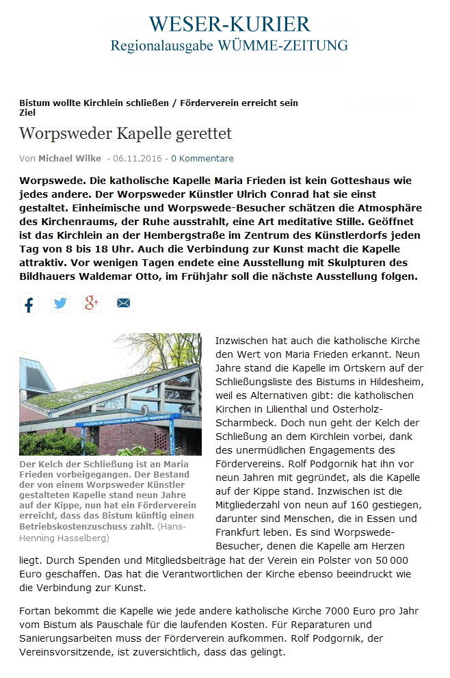 Presse_2016.11.06._Kapelle gerett._WUM